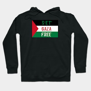 Set Gaza Free Flag Artwork Hoodie